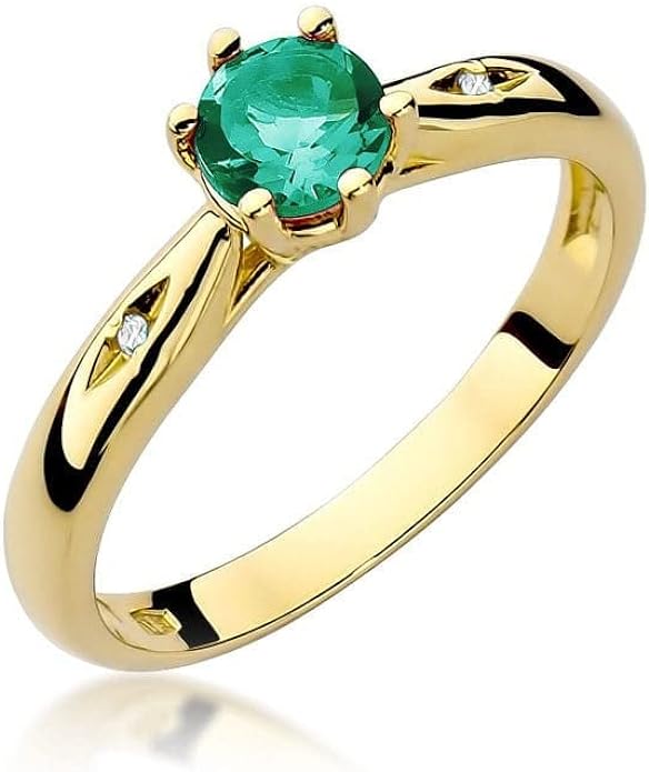 bague emeraude solitaire